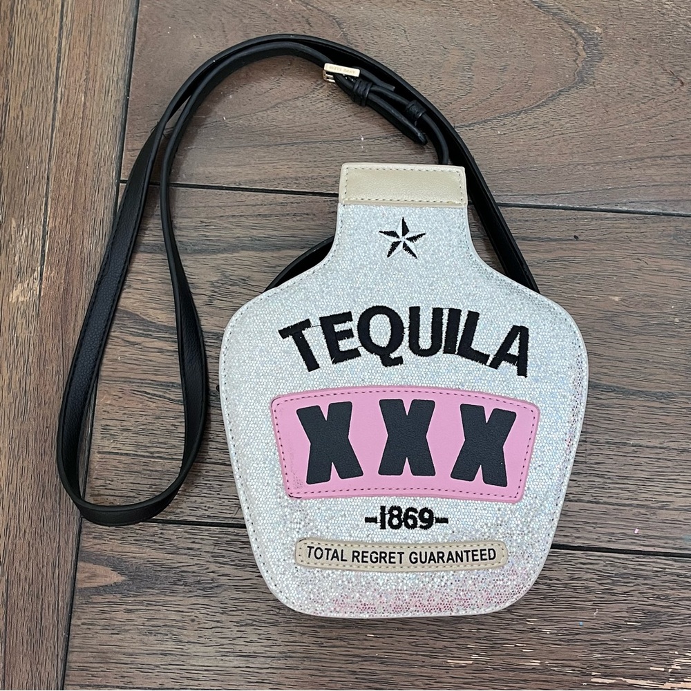 Anne Klein Silver Tequila Crossbody Bag Purse